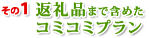 その1 返礼品まで含めたコミコミプラン